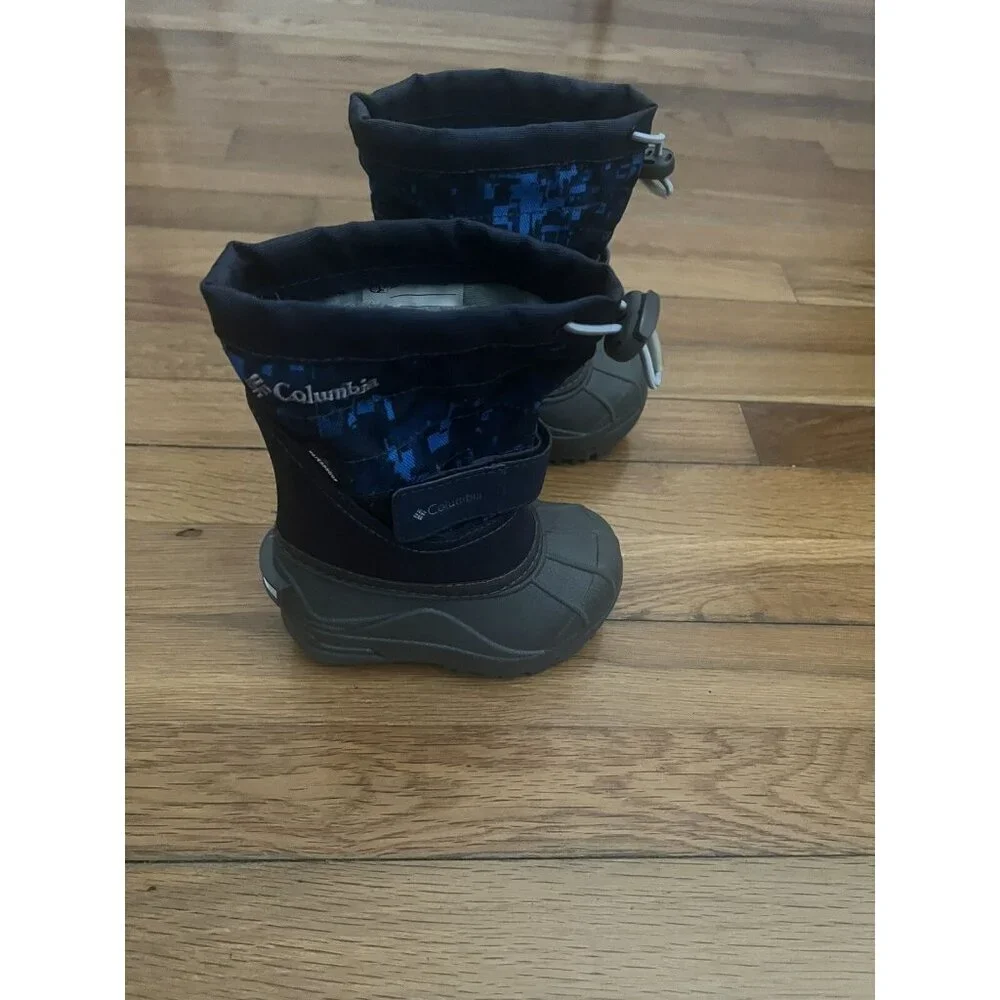 Columbia Toddler Powderbug Plus ll Waterproof Winter Snow BootsBlue Gray Size 6 - Picture 3 of 7
